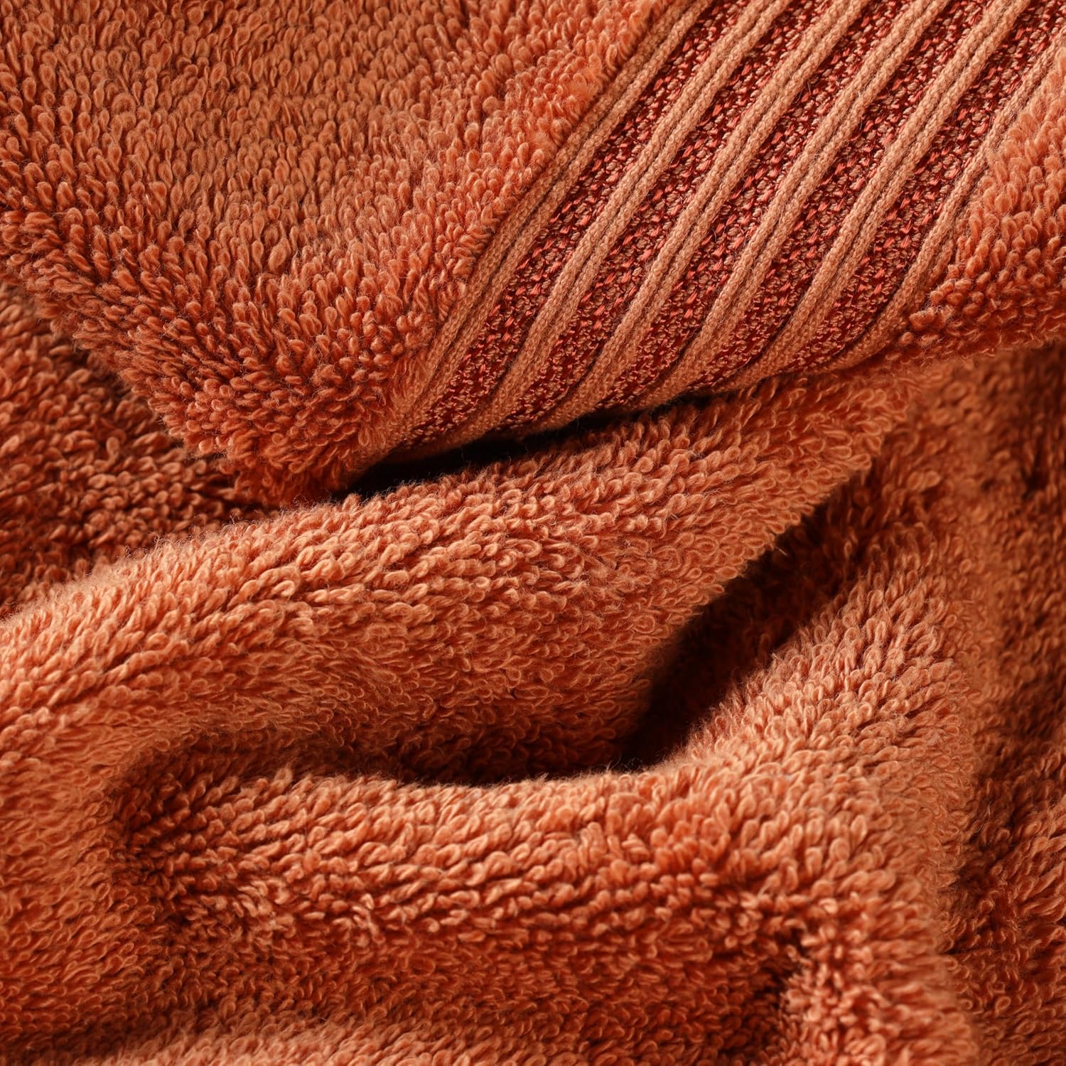 Superior Egyptian Cotton 6-Piece Towel Set Caramel Brown
