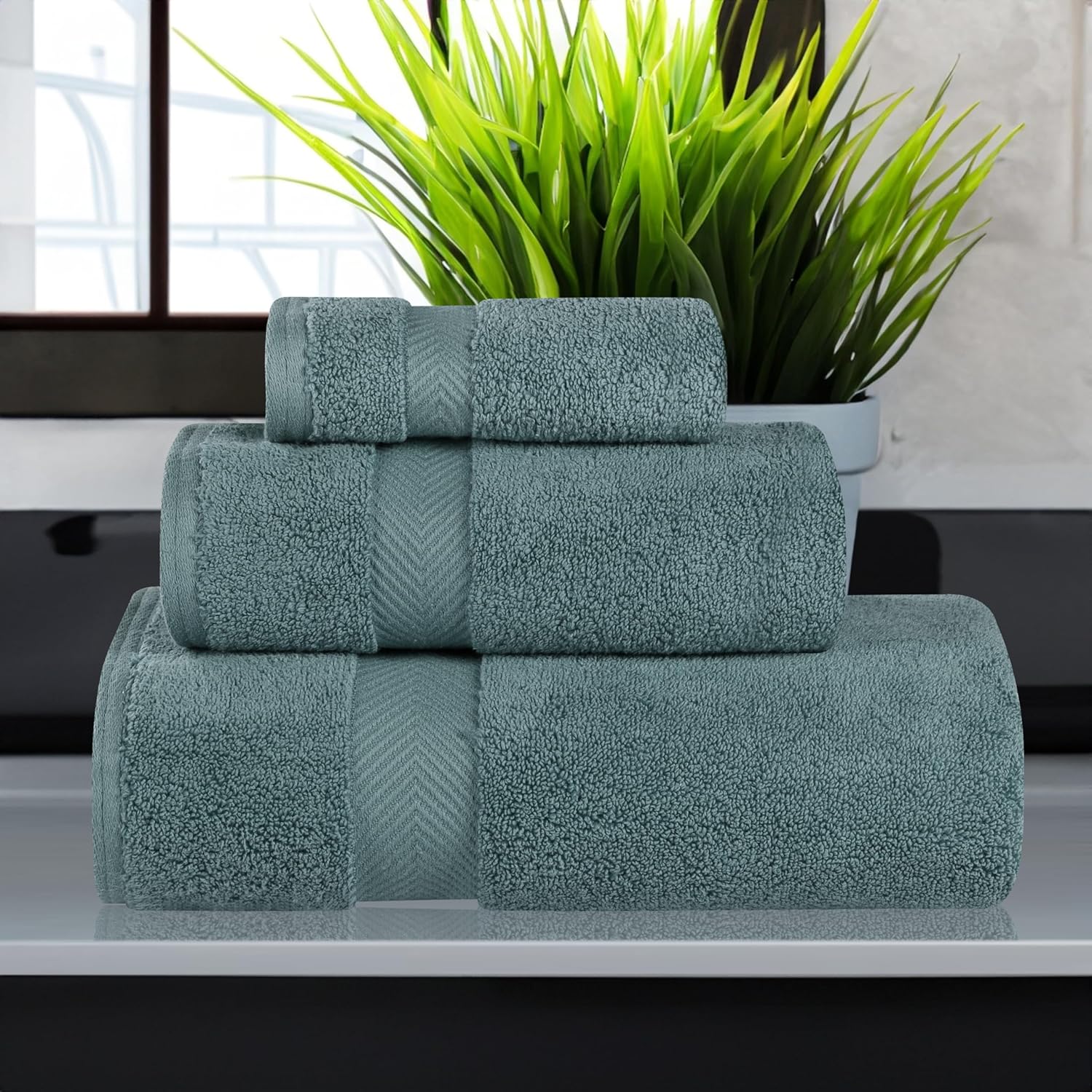 Superior Zero Twist Cotton Towel Set 3-Piece