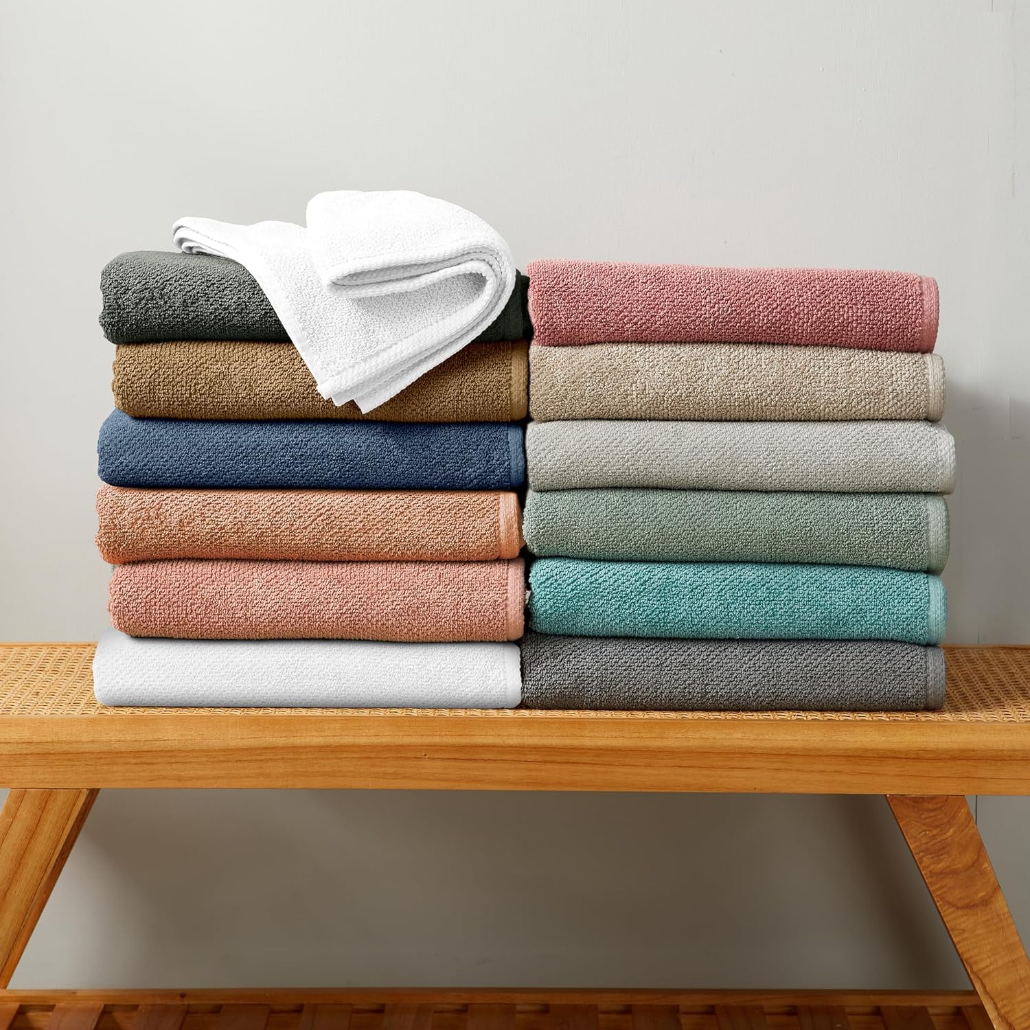 Great Bay Home Pink Bath Towels 4 Pack - 54x27 1