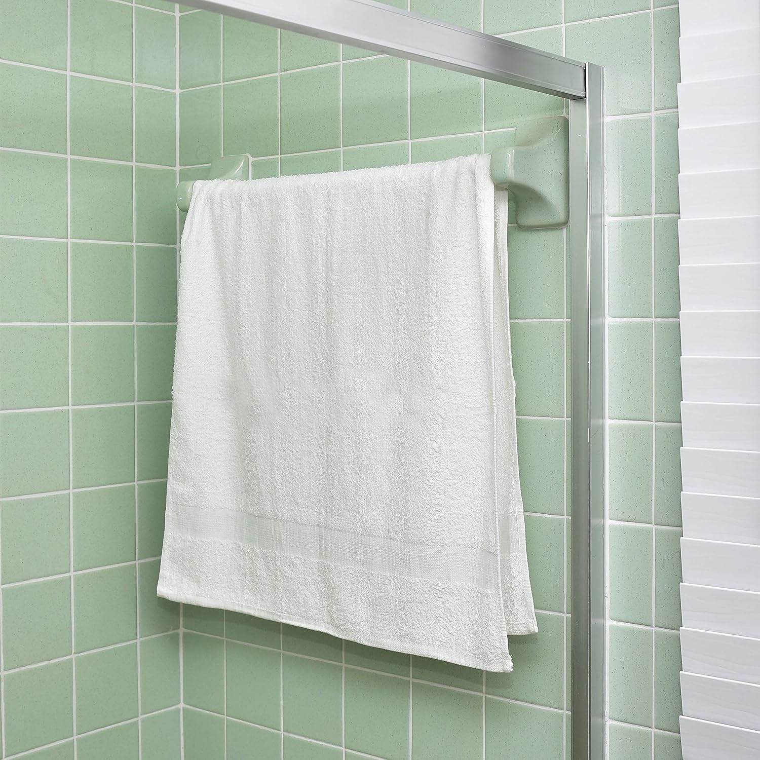Pacific Linens Lightweight Thin Bath Towel Set - 6 White