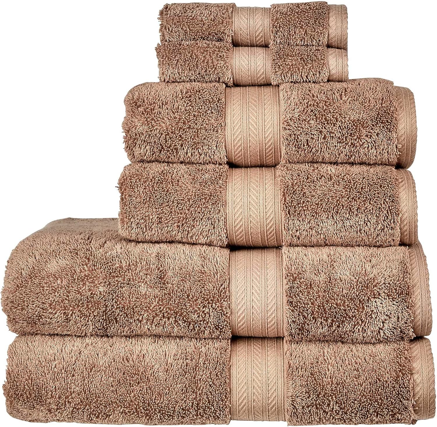 Renaissance 6 Piece Towel Set Mink Brown