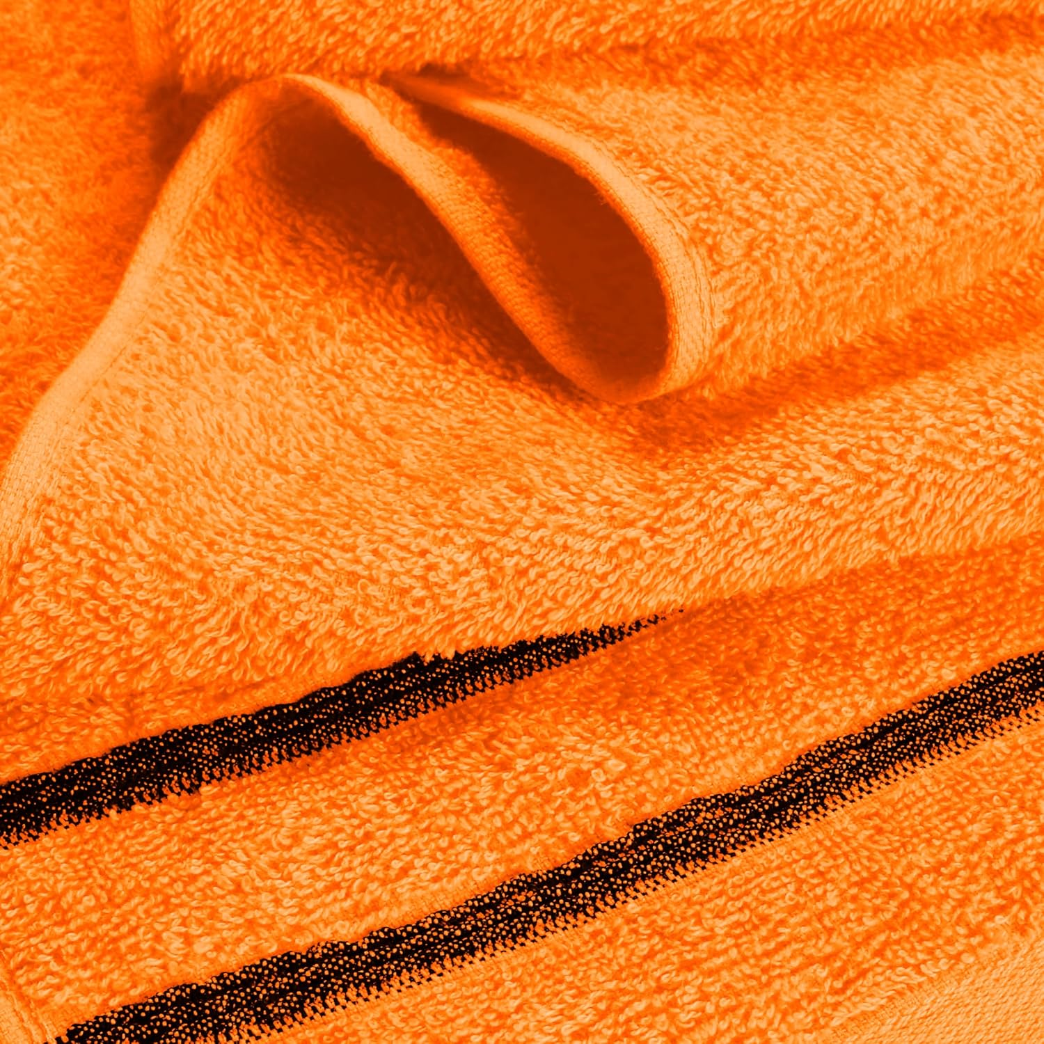 MyOwn Cotton 2 Pack Oversized Bath Towel Set - Orange 1