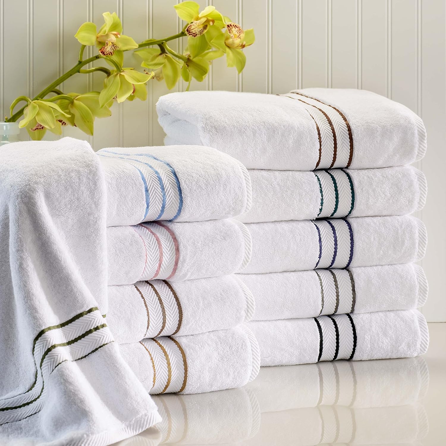 Superior Turkish Cotton Ultra-Plush 2-Piece Bath Towel Set Light Blue