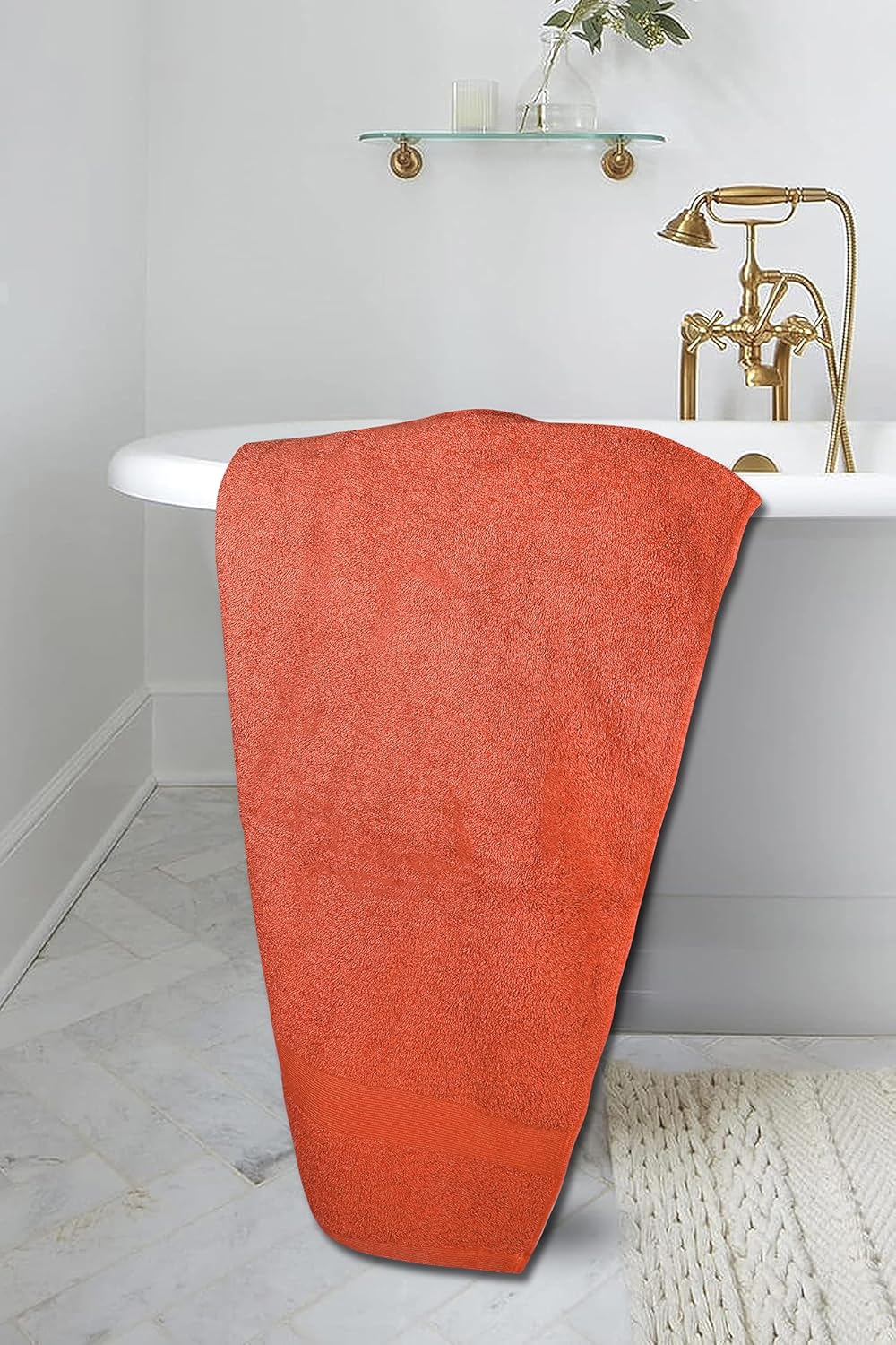 Softolle Luxury Bath Towels Set of 4 Coral