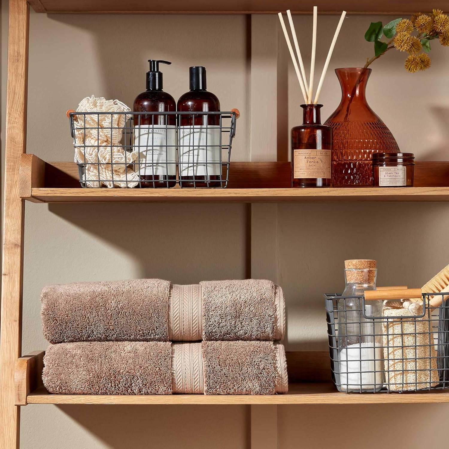 Renaissance 6 Piece Towel Set Mink Brown