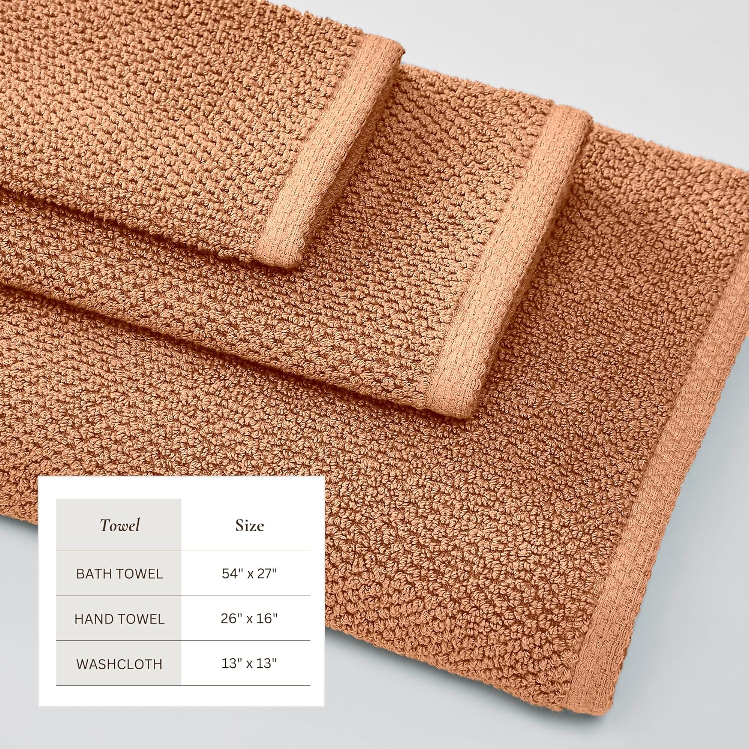 Great Bay Home Orange Bath Towels 6-Piece Set 1