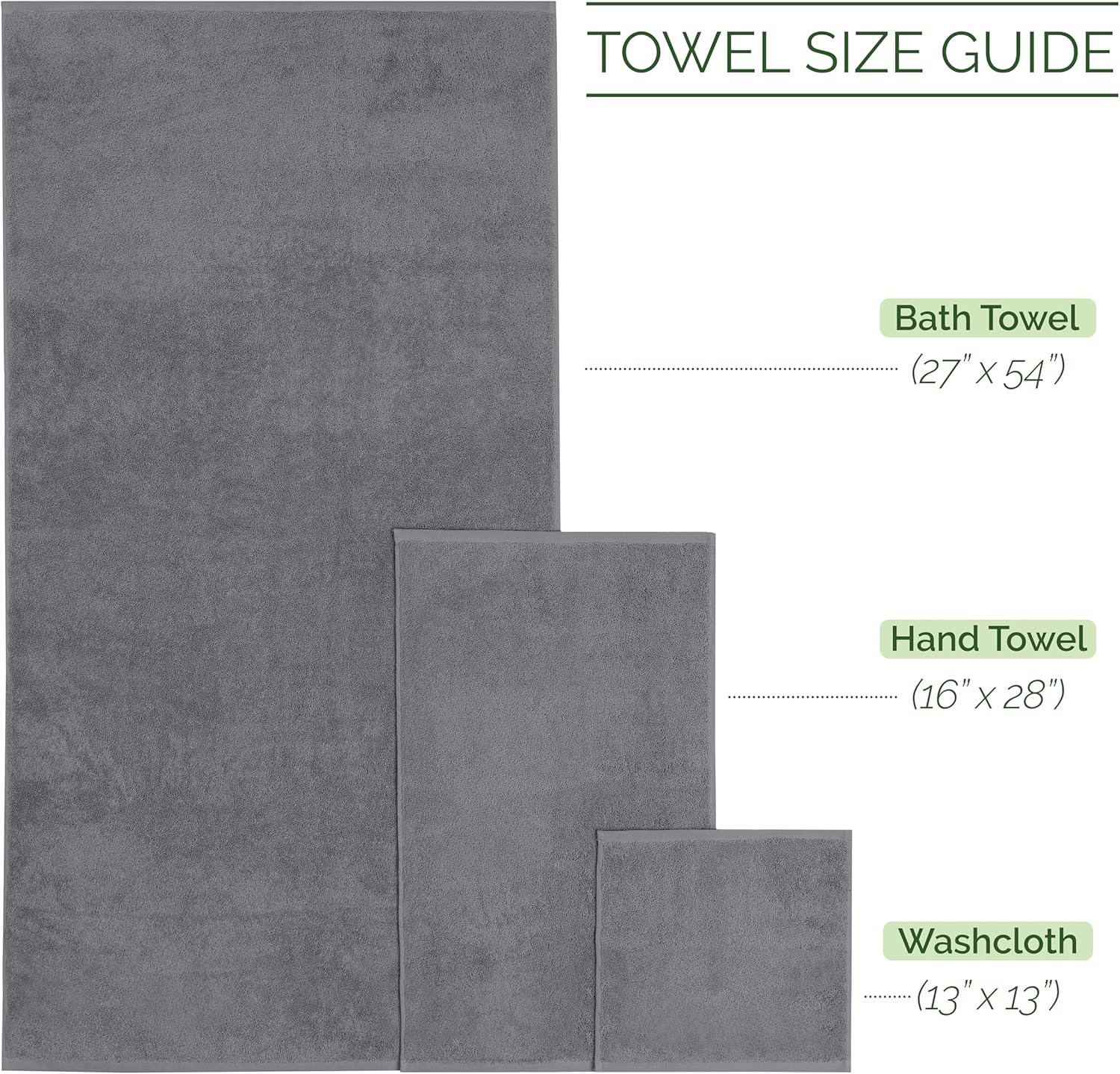 Elegant Comfort 6-Piece Viscose Stripe Towel Set - Gray