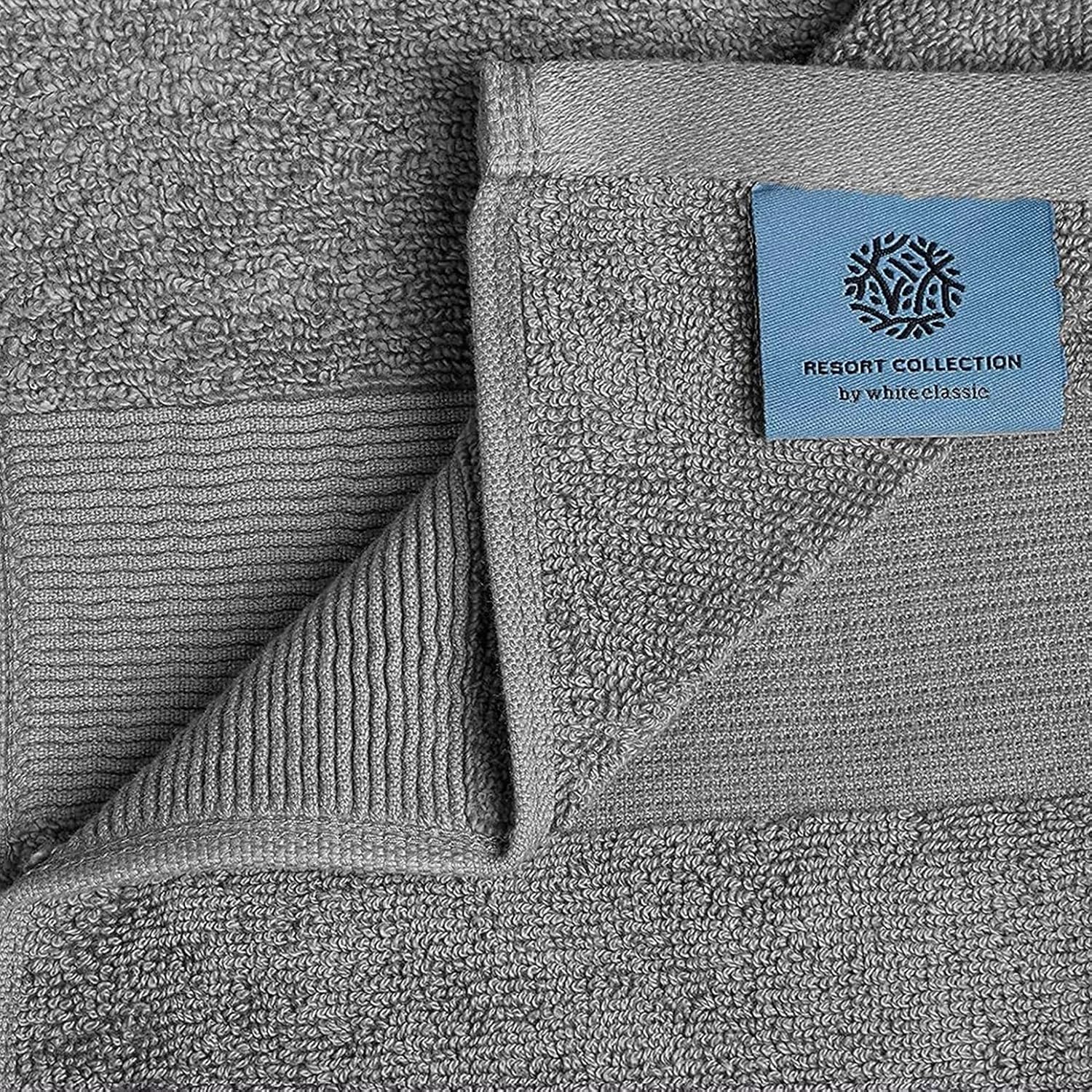 White Classic Resort Collection 8-Piece Towel Set