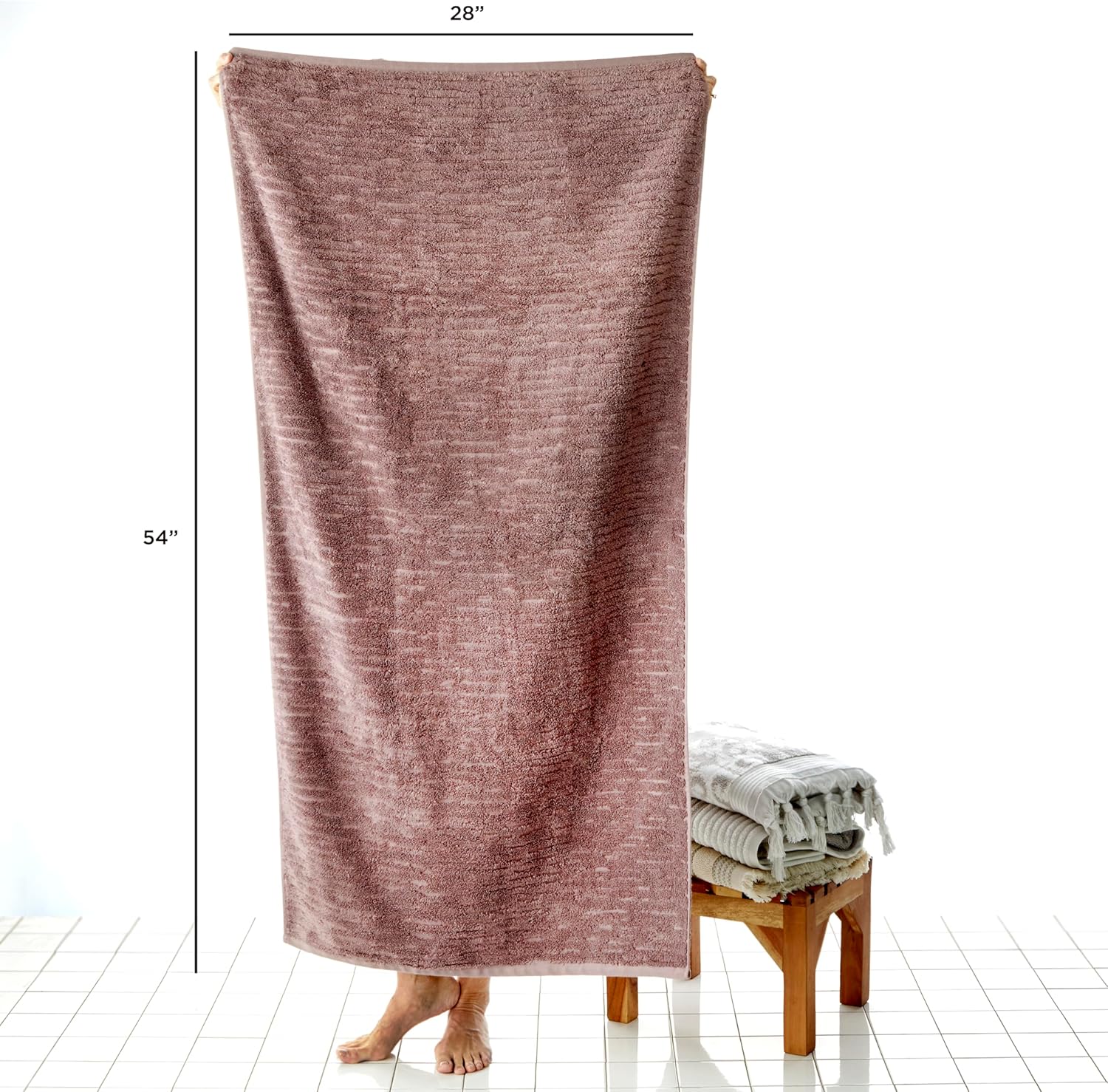 SKL Home CloudSoft Cotton Luxury Bath Towel - Soft Plum