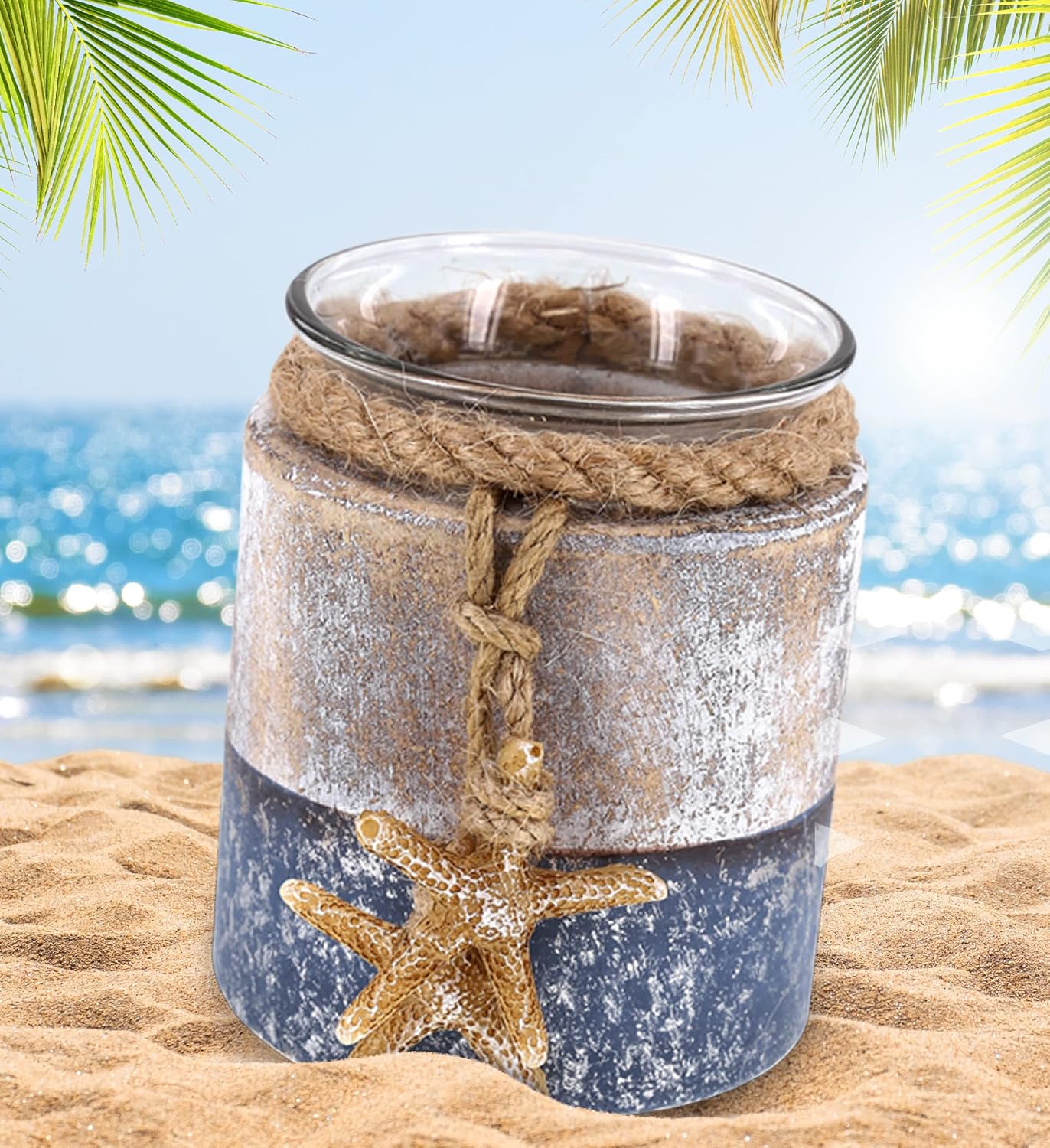 CoTa Global Silver Sea Starfish Candle Holder - Nautical Decor