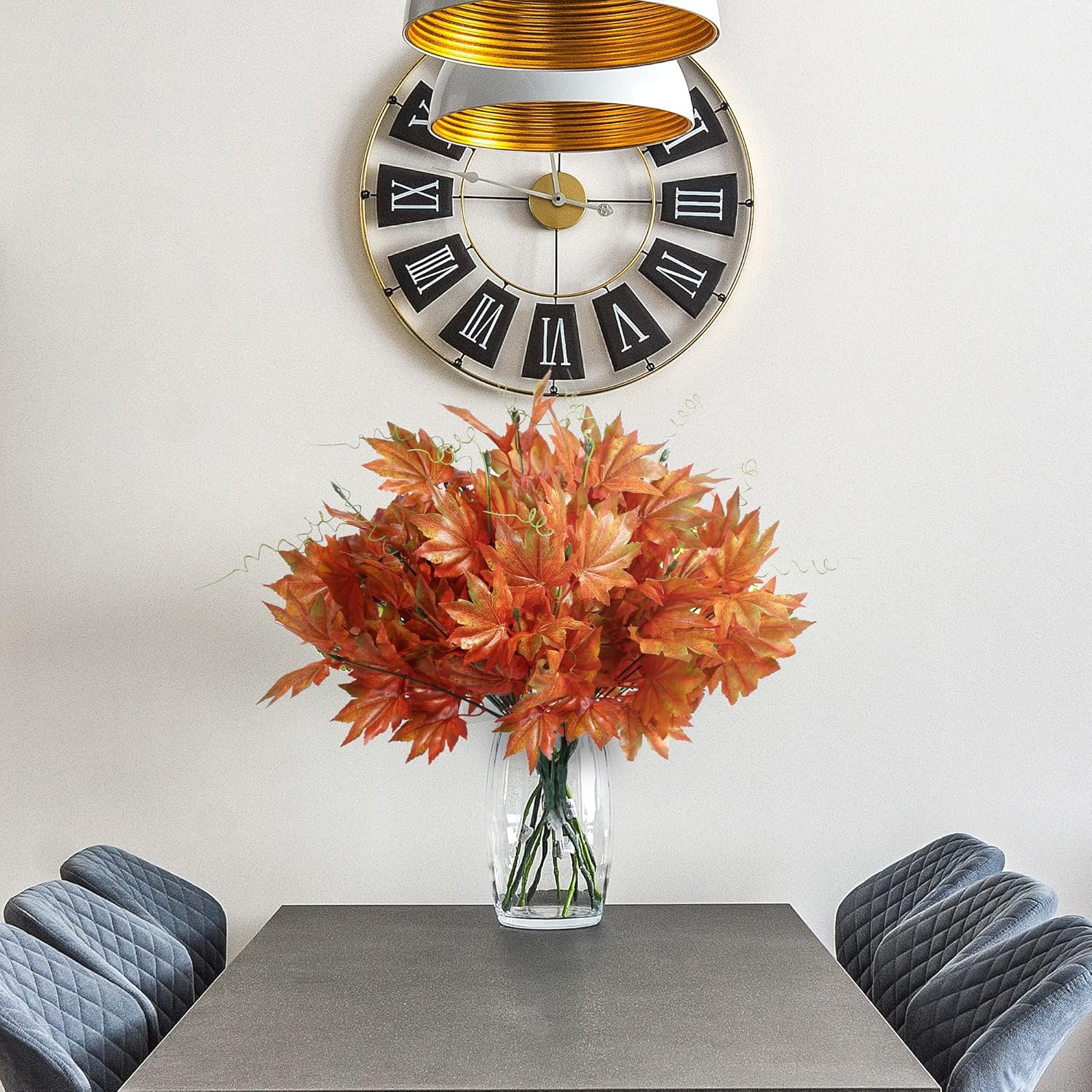 Sggvecsy Artificial Maple Leaf Branches 4 Pcs Fall Decor