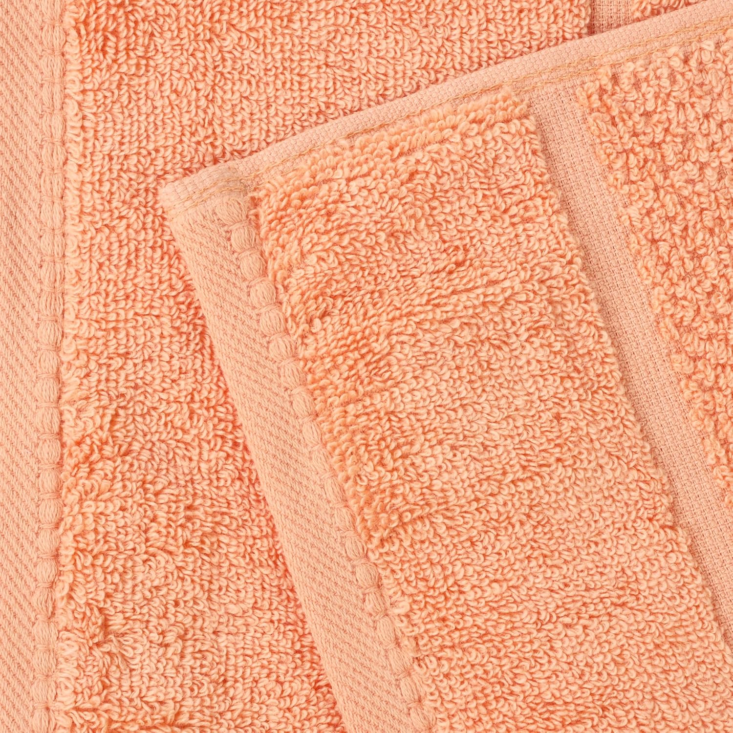 Superior Mile Smart Twist Viscose Cotton Blend Towels Set of 6 Peach