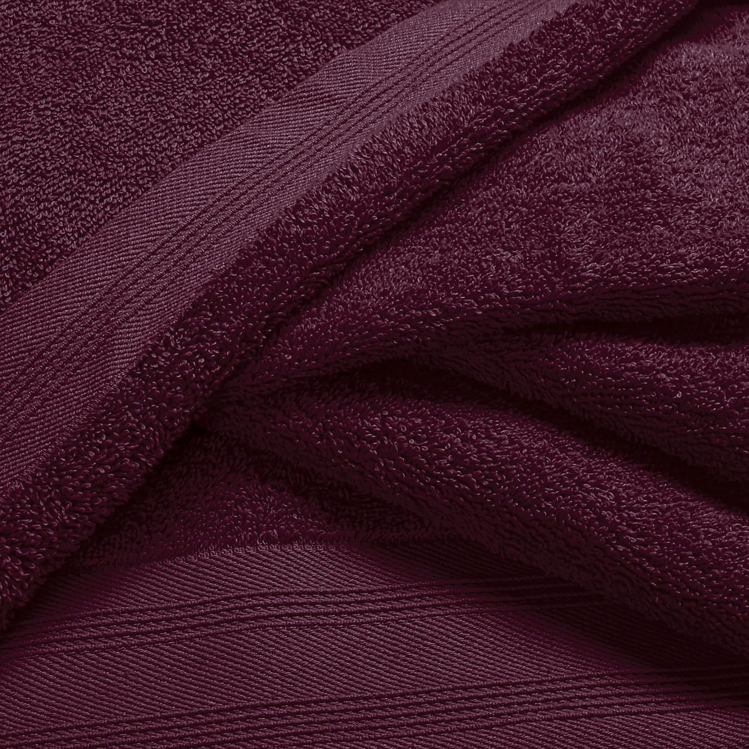Ultra Soft Cotton Towel Set 6 Pack - Burgundy