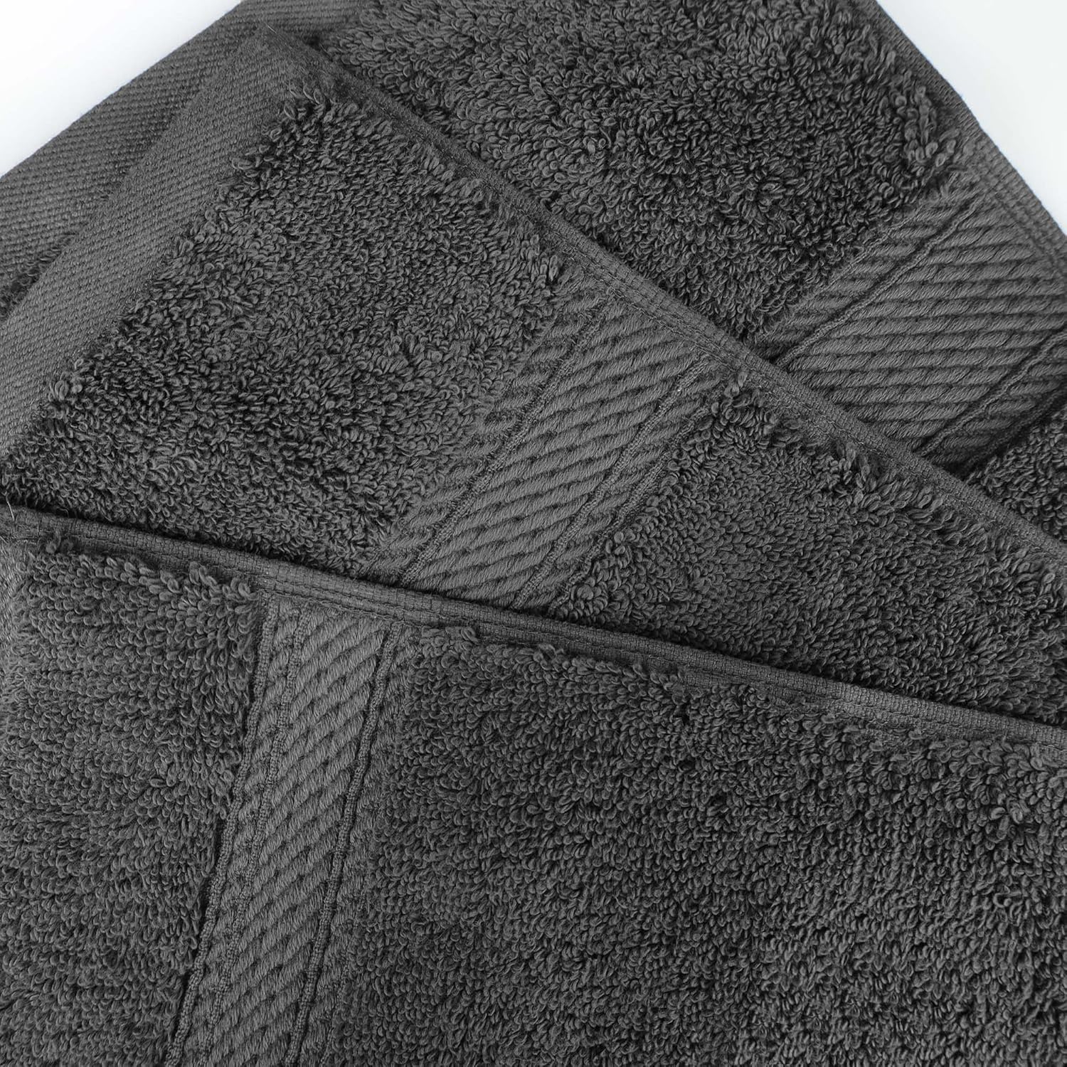SUPERIOR Egyptian Cotton Pile 9-Piece Towel Set in Charcoal