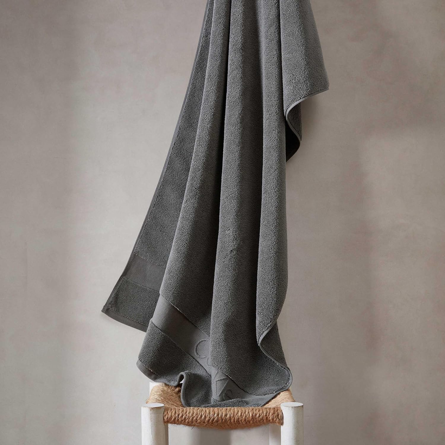Calvin Klein Bath Towel Set 3-Piece Solid Grey 1