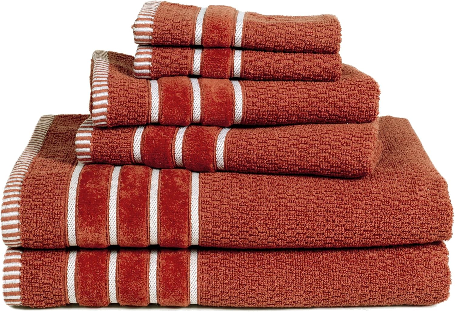 Luxury Cotton Towel Set - 6 Piece Orange