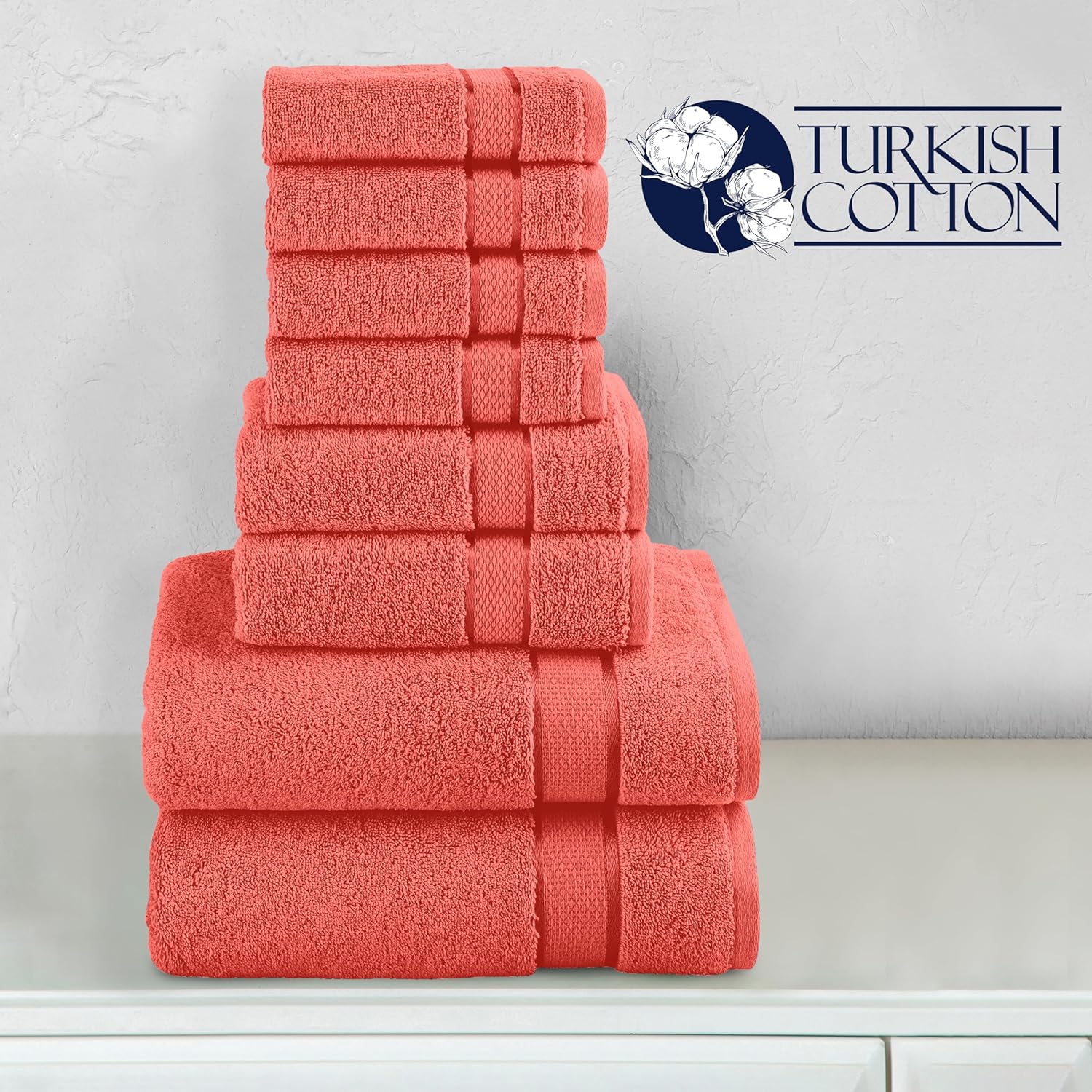 Elegant Comfort Premium Cotton Towel Set 8-Piece