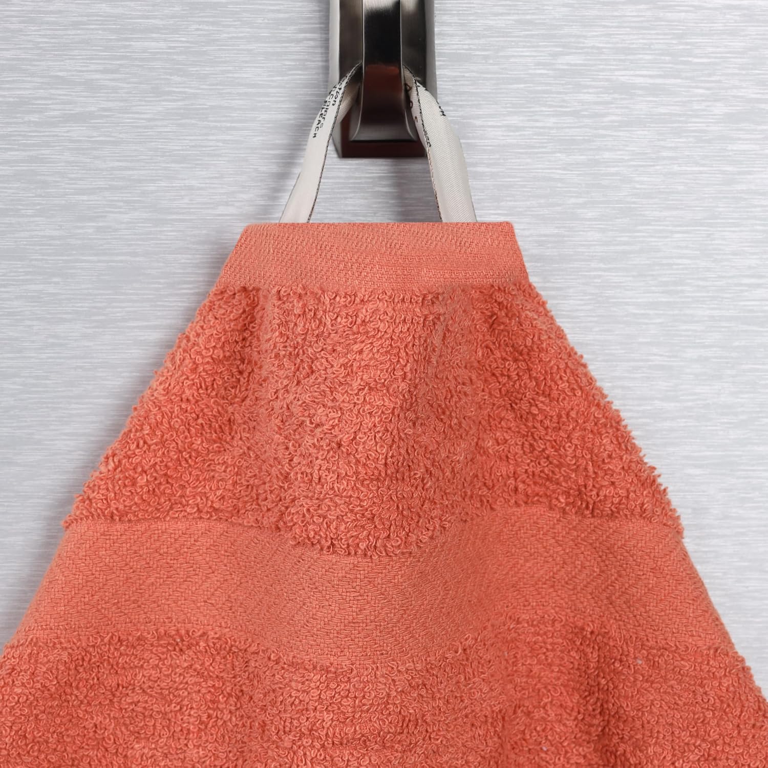 Superior 6-Piece Cotton Towel Set with Chevron Trim