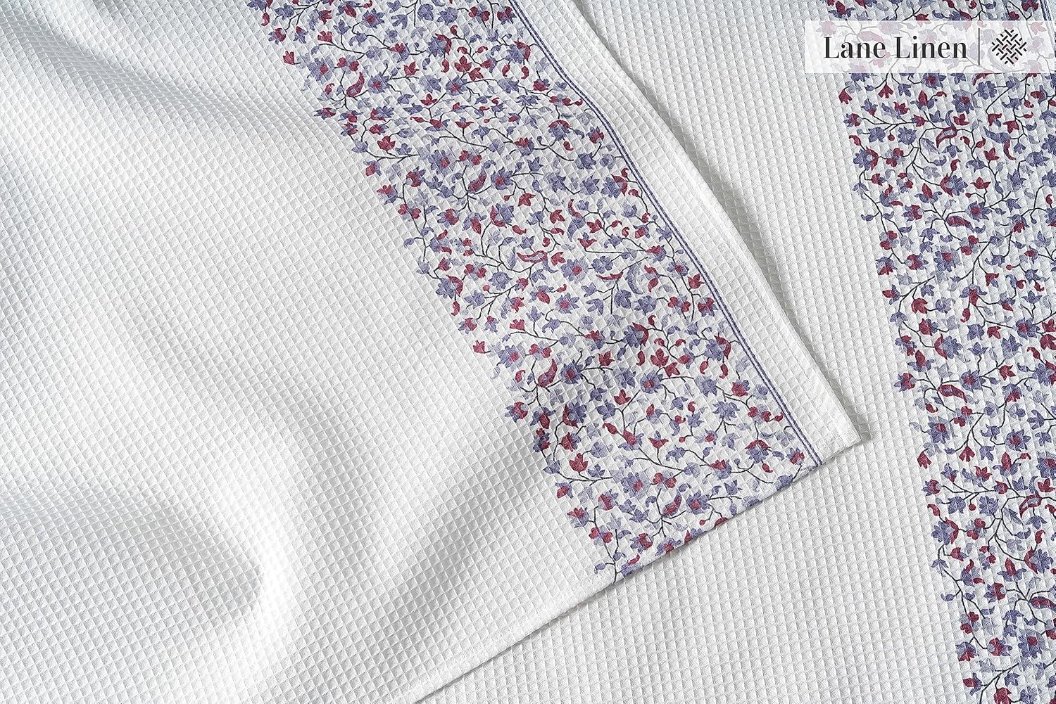Lane Linen 4-Piece Waffle Towel Set - 28x54 White Bath Towels
