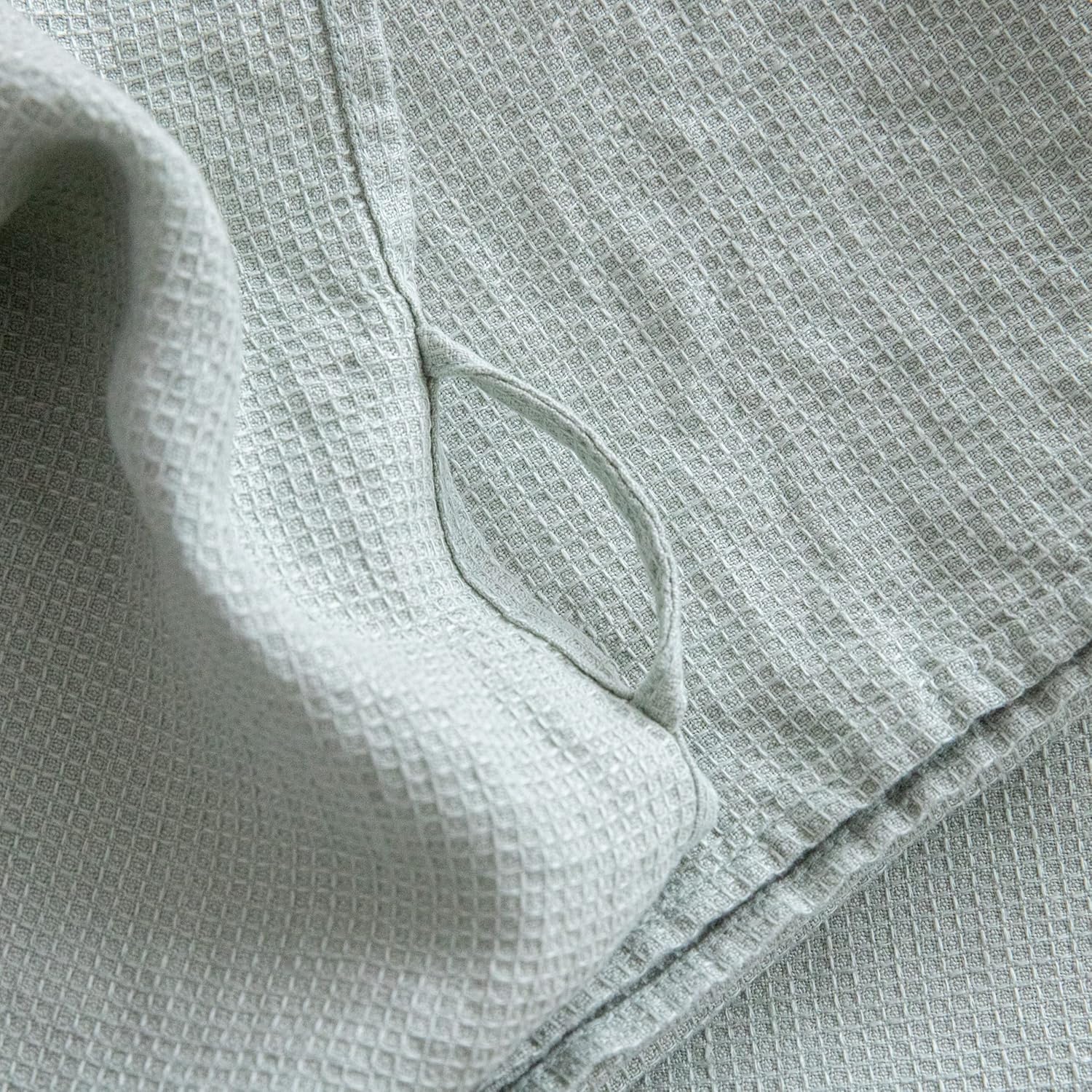 LinenMe Linen Towel Set Waffle Sea Foam 1