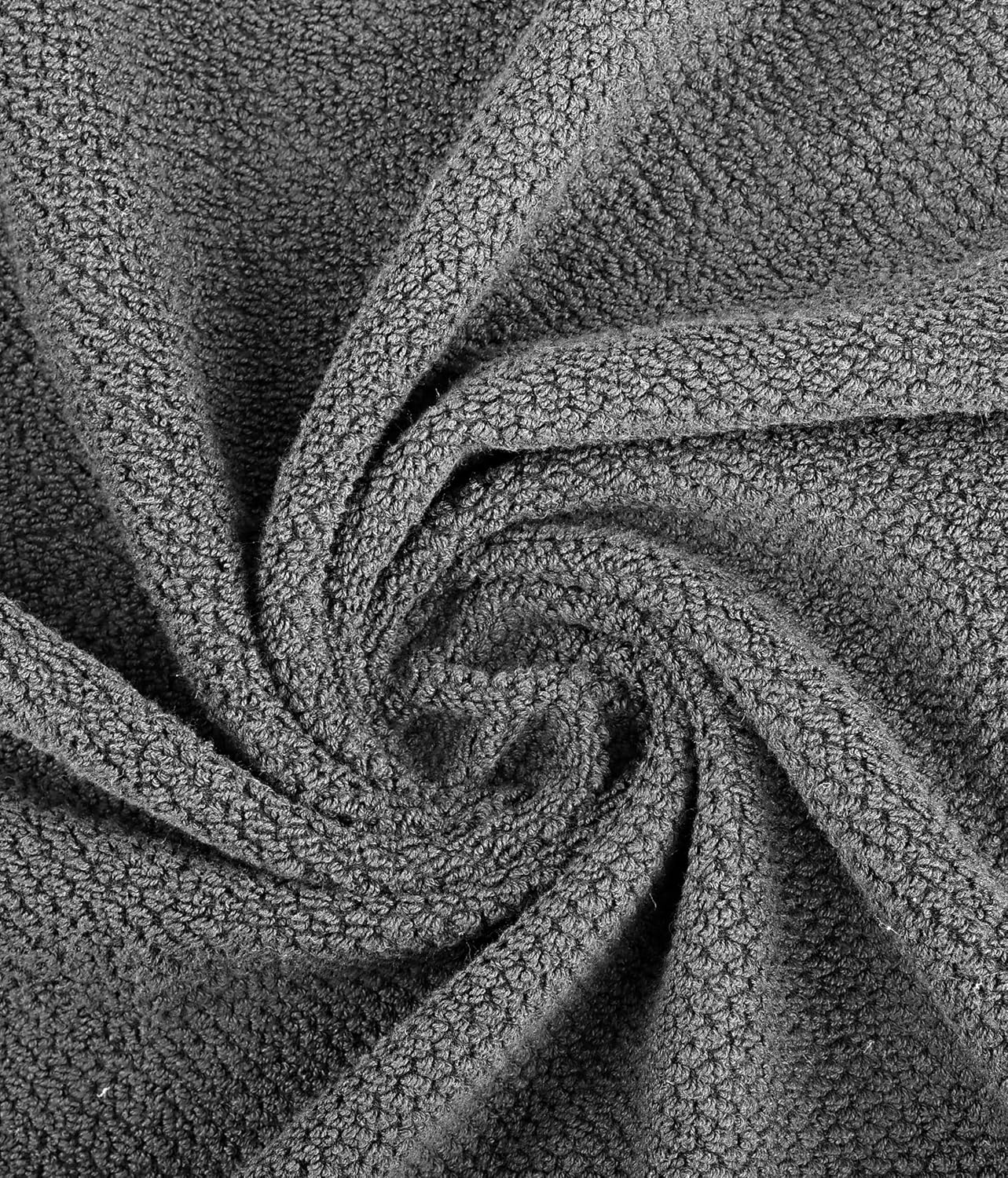 COTTON CRAFT Popcorn Towel Set - 10 Piece Charcoal Grey 1