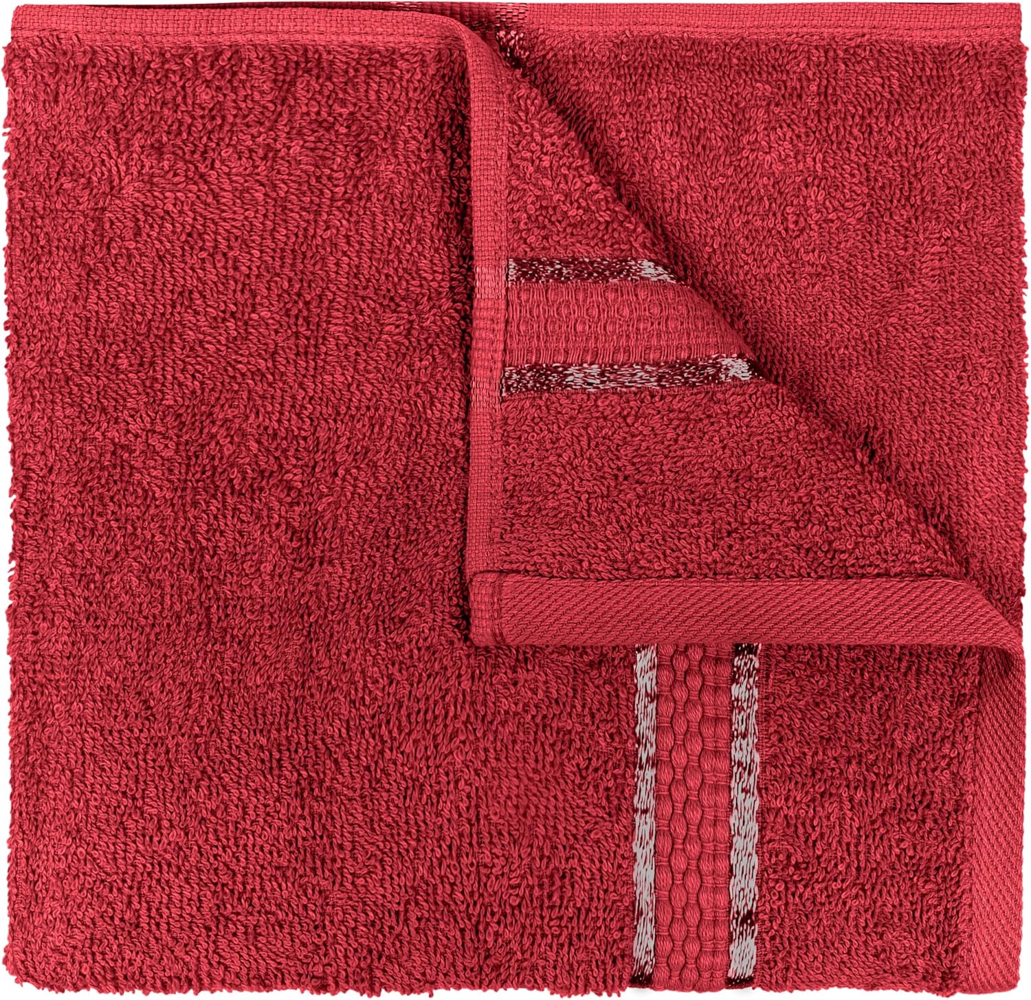 Dewall Maisons 4-Piece Dark Red Bath Towel Set