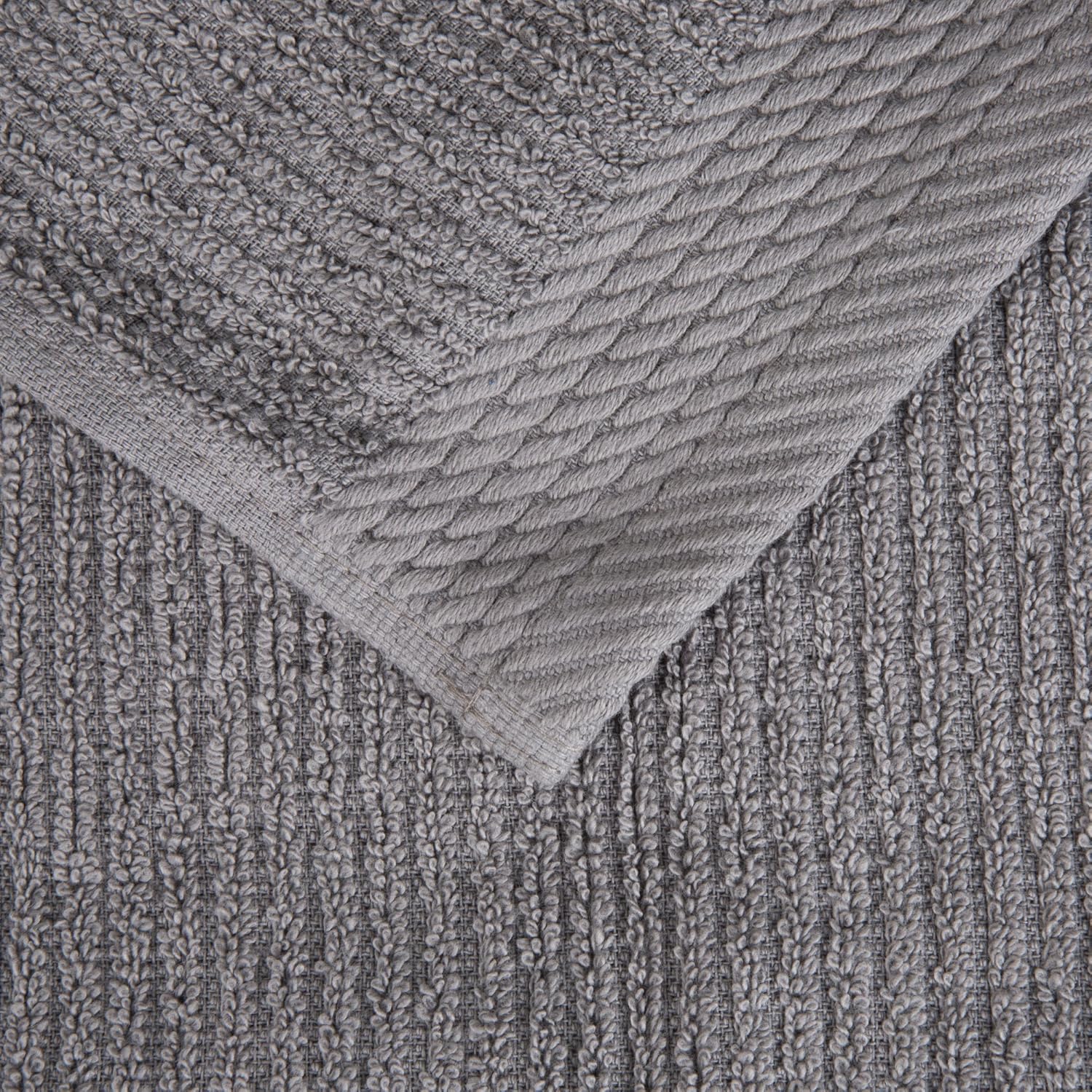 10-Piece Bath Towel Set - Silver Luxury Cotton Towels