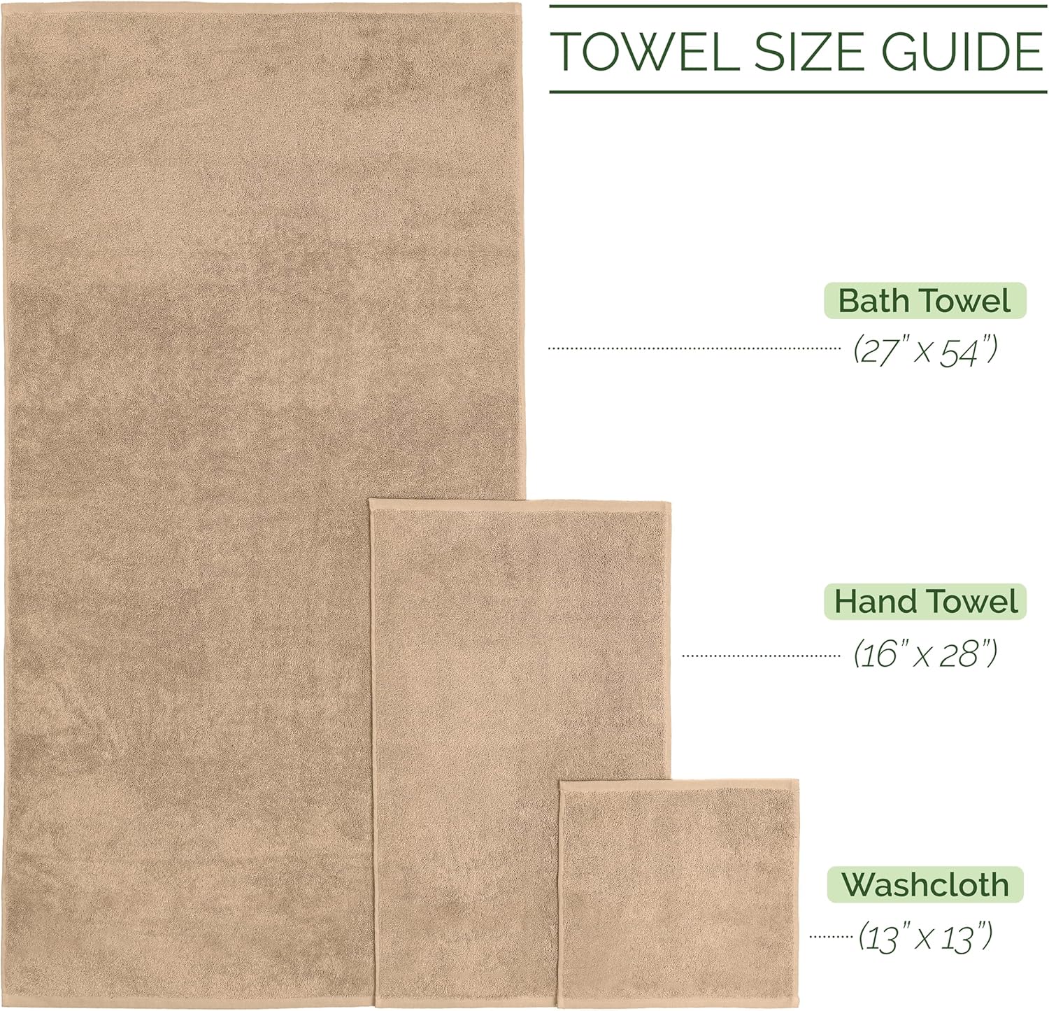 Elegant Comfort 6-Piece Turkish Cotton Towel Set - Taupe