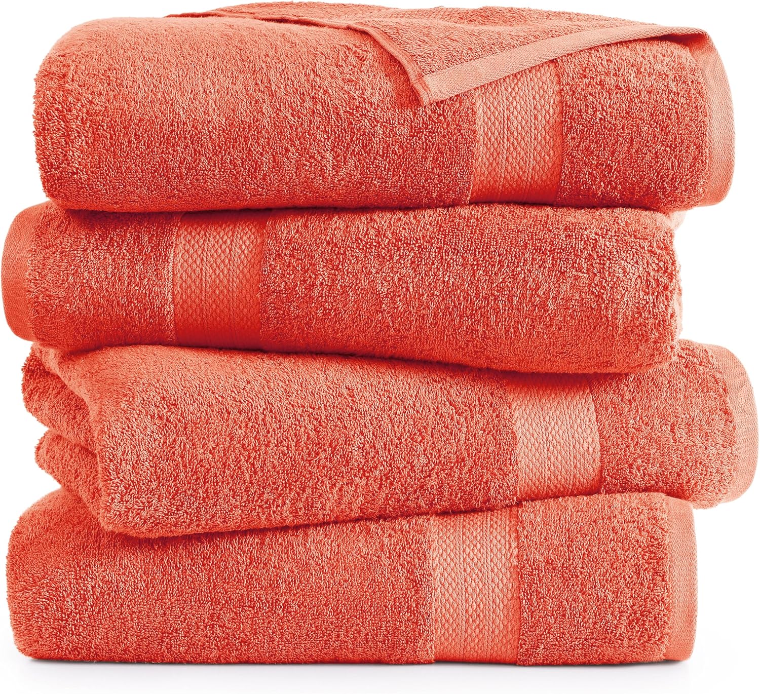 LANE LINEN 100 Cotton Bath Towel Set 4 Pieces